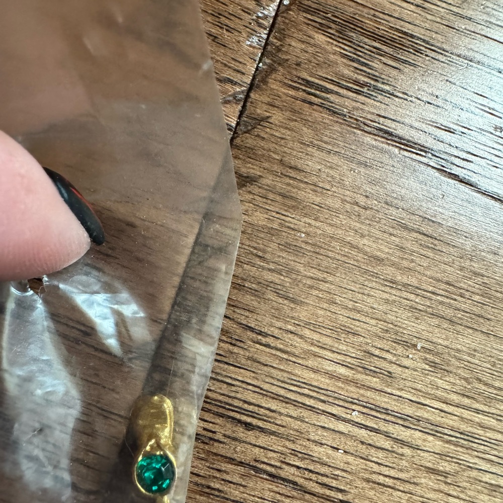 Gold and Green Shoe Charm